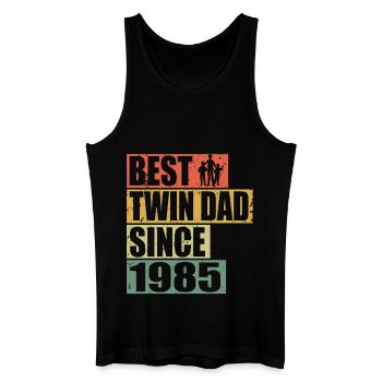 Twins Father Twin Father since 1985 - Men’s Organic Tank Top - black - Front