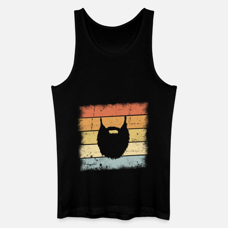 Bart Retro Design - Männer Bio Tank Top - Schwarz