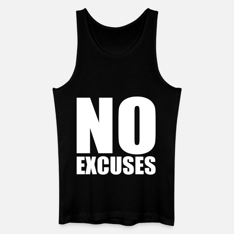 No excuses - Männer Bio Tank Top - Schwarz