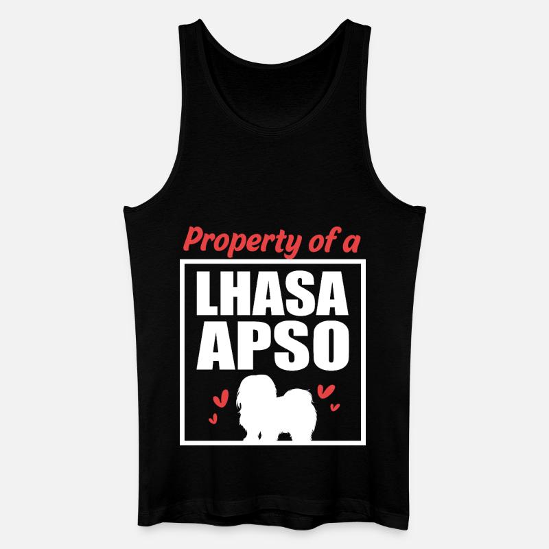 Lhasa Apso Hund - Männer Bio Tank Top - Schwarz