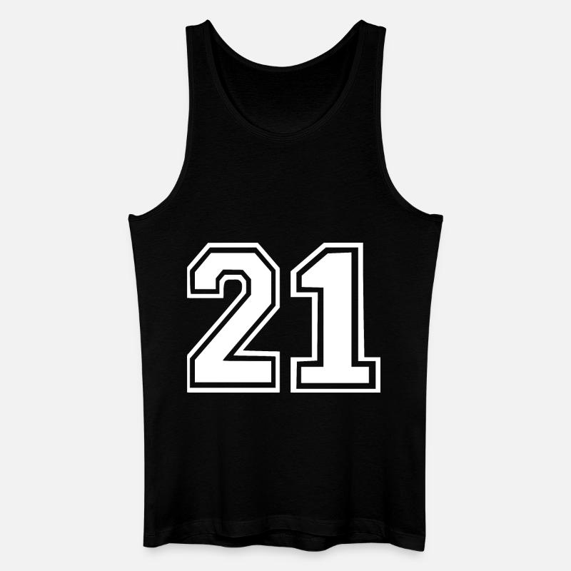 21 - Männer Bio Tank Top - Schwarz