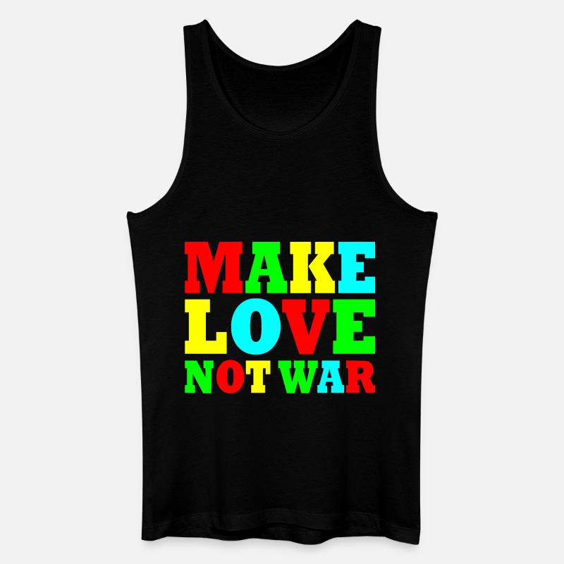 Make love not war - Männer Bio Tank Top - Schwarz