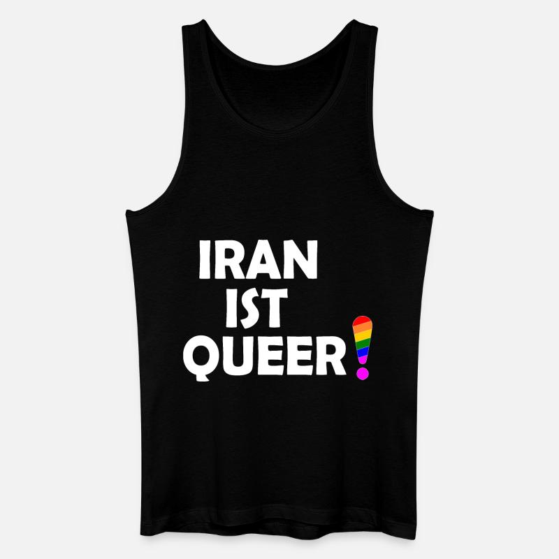 Iran ist queer - Männer Bio Tank Top - Schwarz