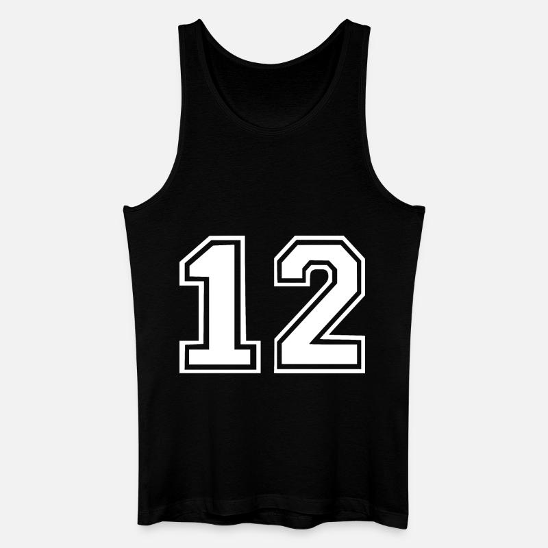 12 - Männer Bio Tank Top - Schwarz