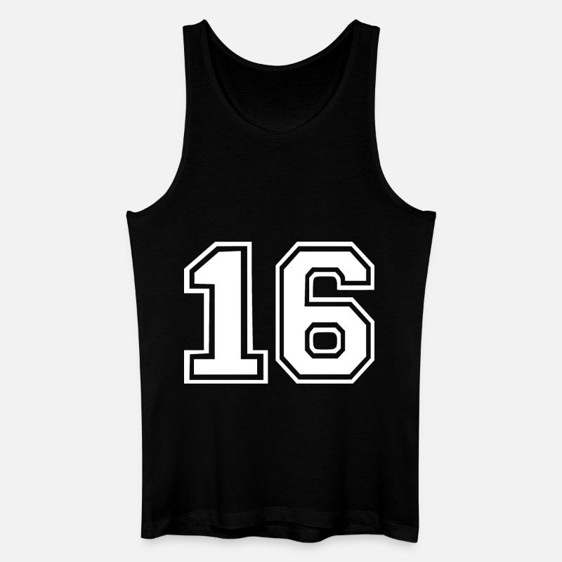 16 - Männer Bio Tank Top - Schwarz