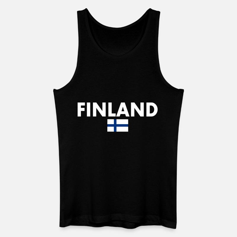 Finnland - Männer Bio Tank Top - Schwarz