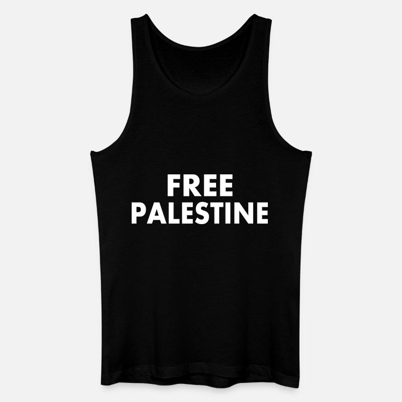 Free palestine - Männer Bio Tank Top - Schwarz