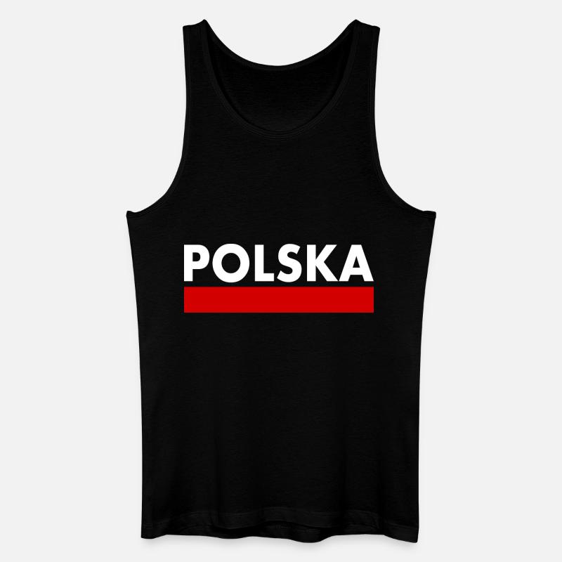 Polen - Männer Bio Tank Top - Schwarz