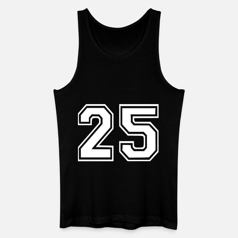 25 - Männer Bio Tank Top - Schwarz