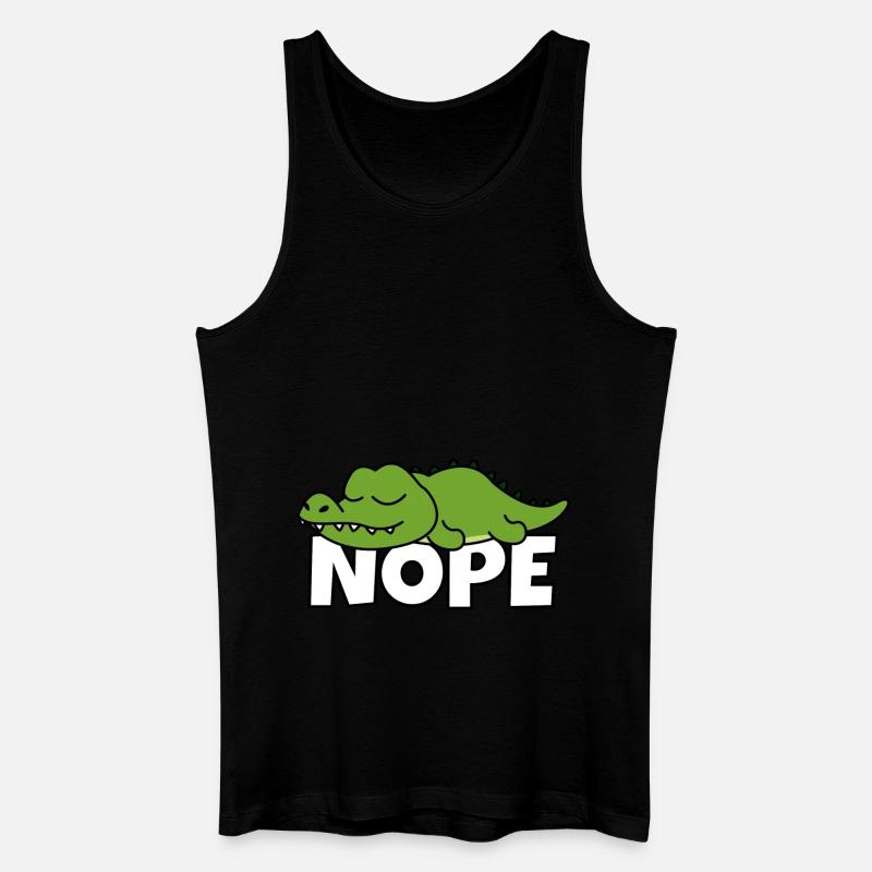 Faules Krokodil - Männer Bio Tank Top - Schwarz