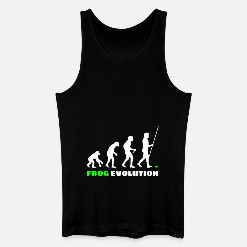 Frosch Evolution - Männer Bio Tank Top - Schwarz