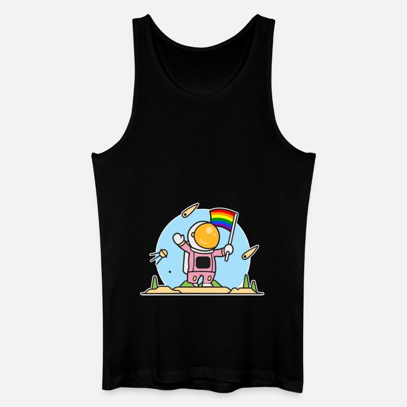 Schwuler Astronaut - Männer Bio Tank Top - Schwarz