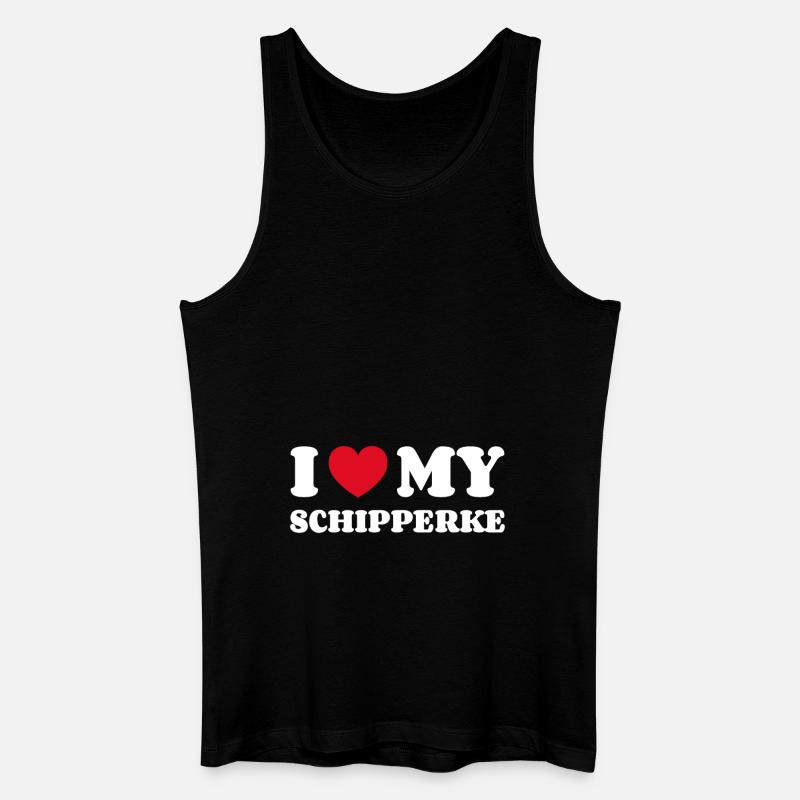 I Love My Schipperke - Männer Bio Tank Top - Schwarz