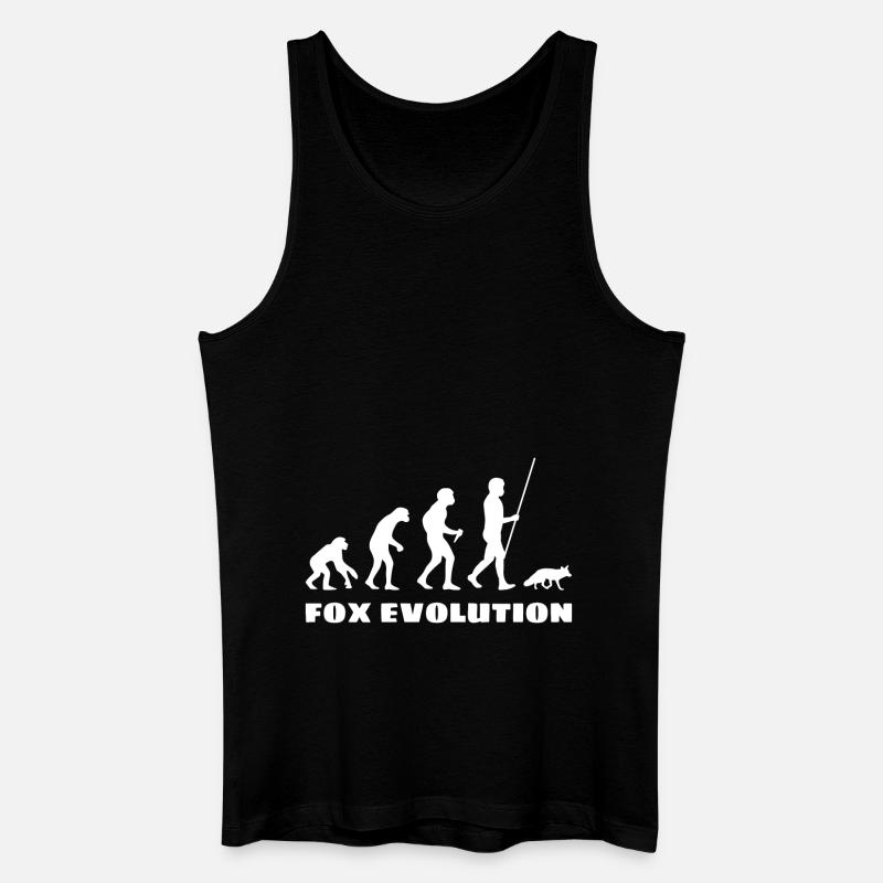 Fuchs Evolution - Männer Bio Tank Top - Schwarz