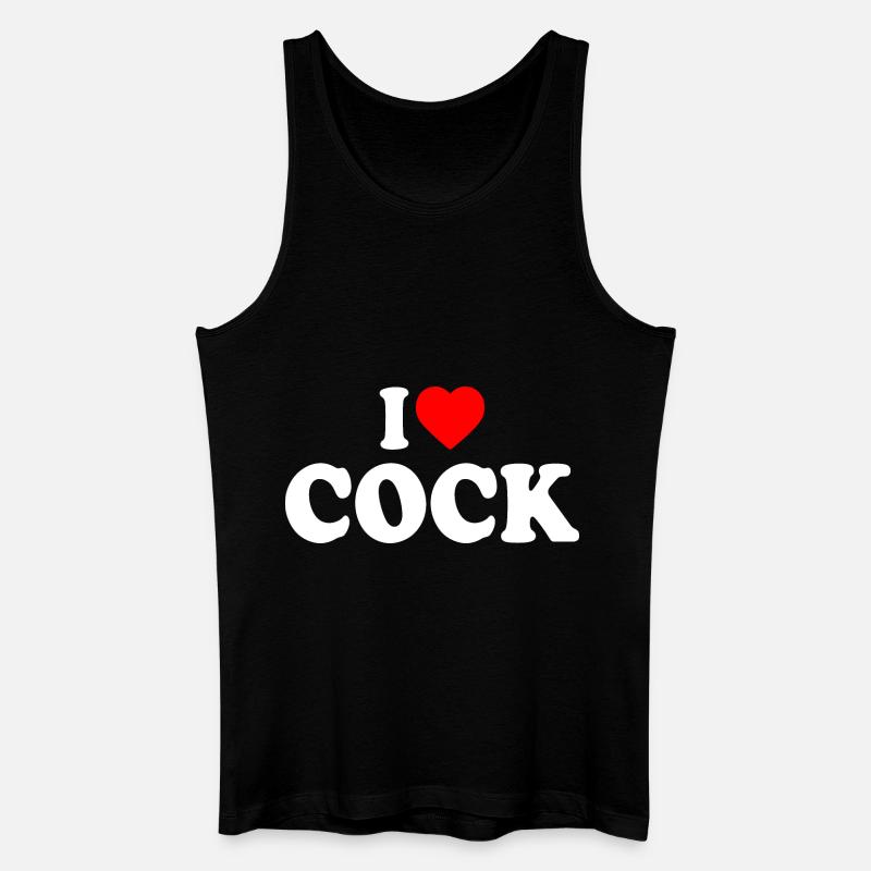 I love cock - Männer Bio Tank Top - Schwarz