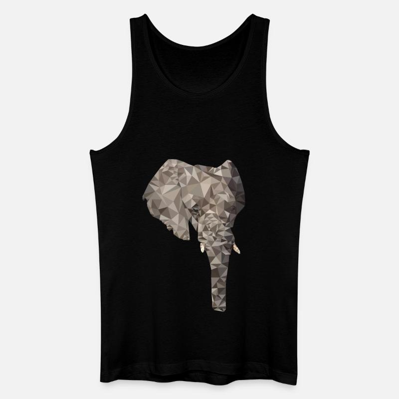Polygone d’éléphant - Débardeur bio Homme - noir