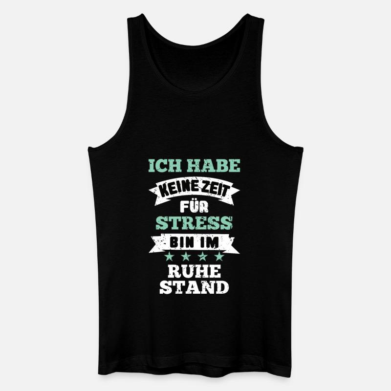 Lustiges Ruhestand - Männer Bio Tank Top - Schwarz