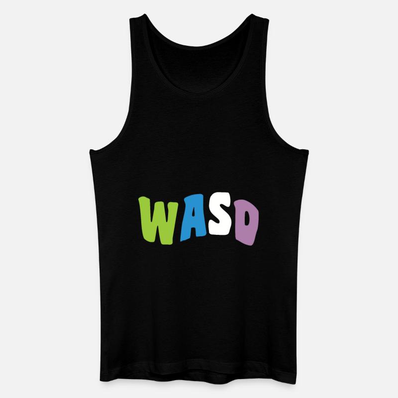 Groovy WASD Gaming - Männer Bio Tank Top - Schwarz