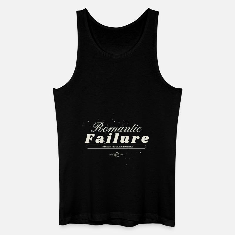 Romantic Failure Anti Valentine - Männer Bio Tank Top - Schwarz