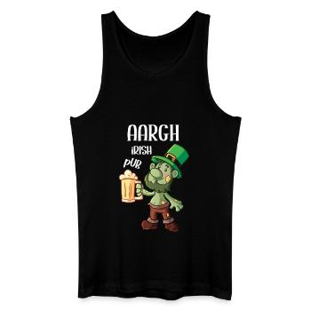Irish Pub Aargh Patricks Day - Männer Bio Tank Top - Schwarz - Vorne