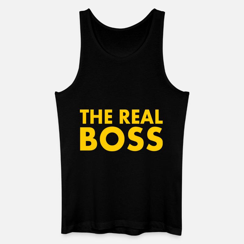 The real boss - Männer Bio Tank Top - Schwarz