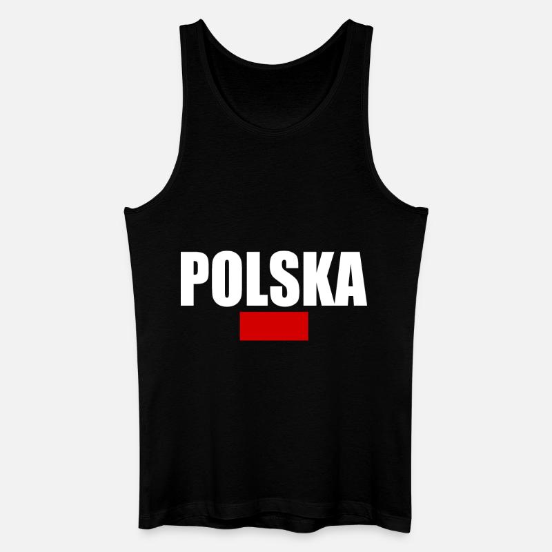 Polen - Männer Bio Tank Top - Schwarz