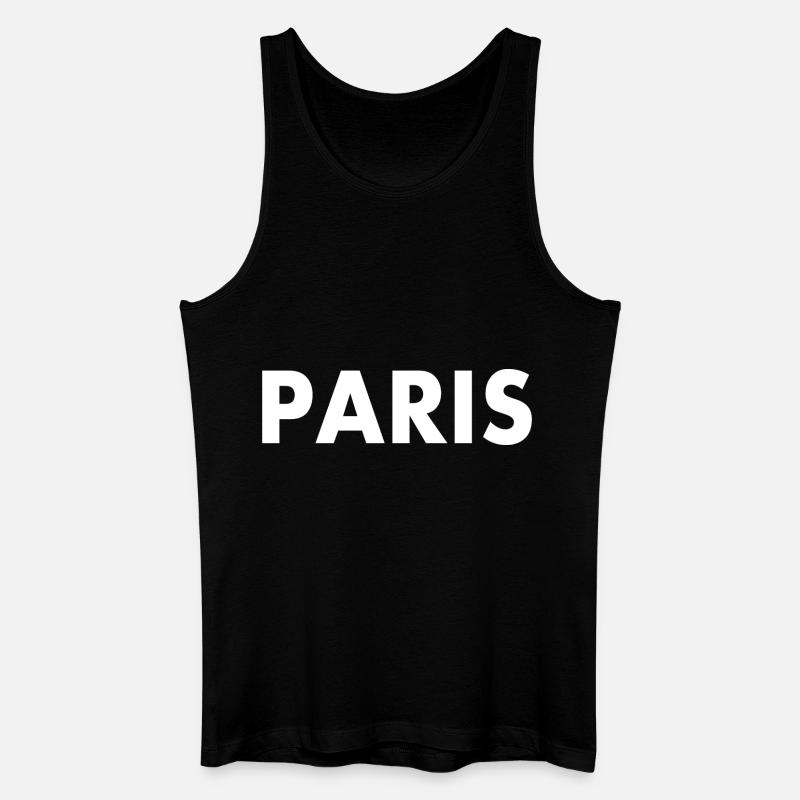 Paris - Männer Bio Tank Top - Schwarz