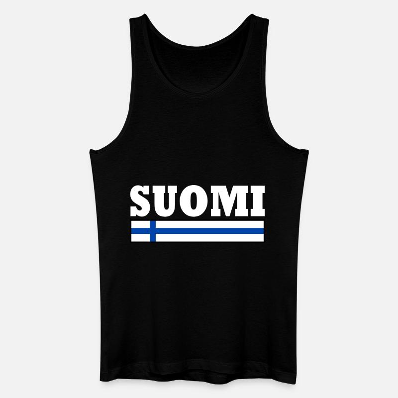 Suomi - Männer Bio Tank Top - Schwarz