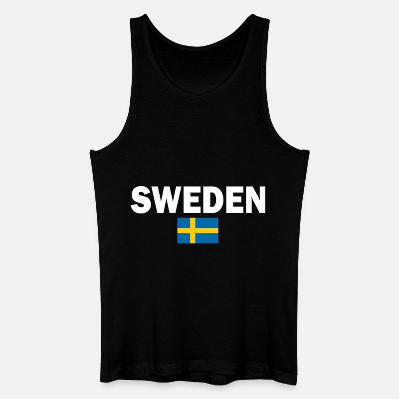 Schweden - Männer Bio Tank Top - Schwarz