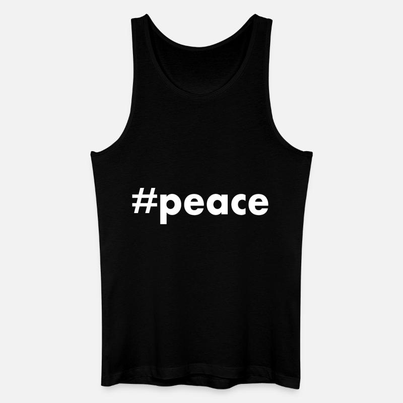 Peace - Økologisk singlet for menn - svart