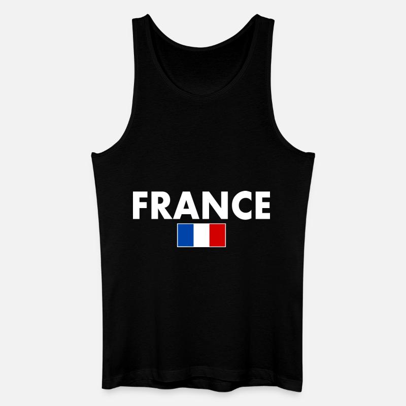 Frankreich - Männer Bio Tank Top - Schwarz
