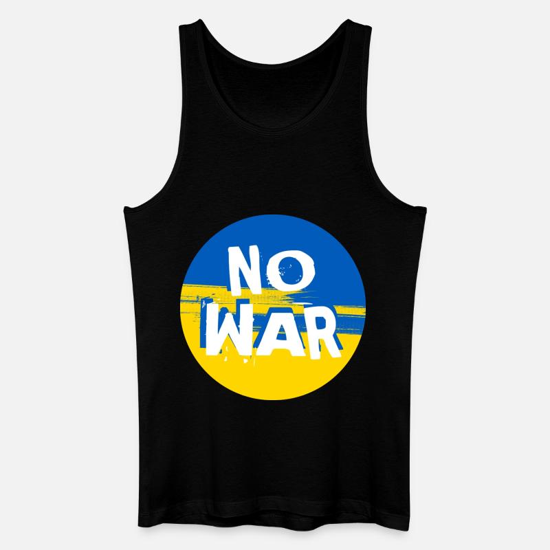 No War in Ukraine - Männer Bio Tank Top - Schwarz