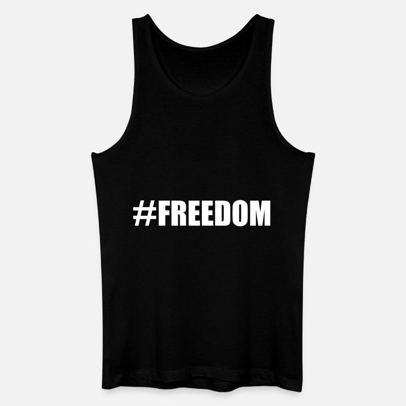 Freedom - Männer Bio Tank Top - Schwarz