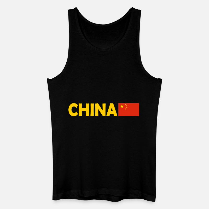 China - Männer Bio Tank Top - Schwarz