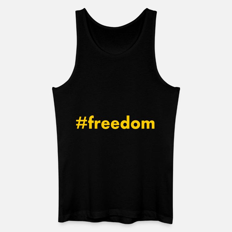 FREEDOM - Männer Bio Tank Top - Schwarz