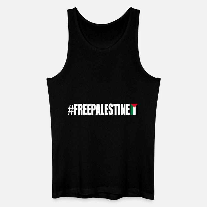 Free palestine - Männer Bio Tank Top - Schwarz