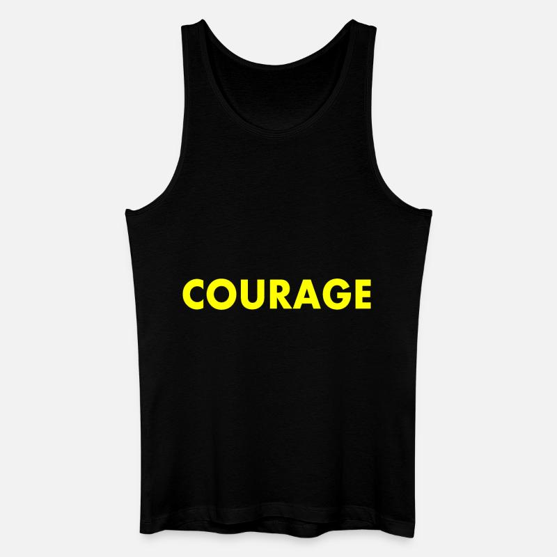 Courage - Männer Bio Tank Top - Schwarz