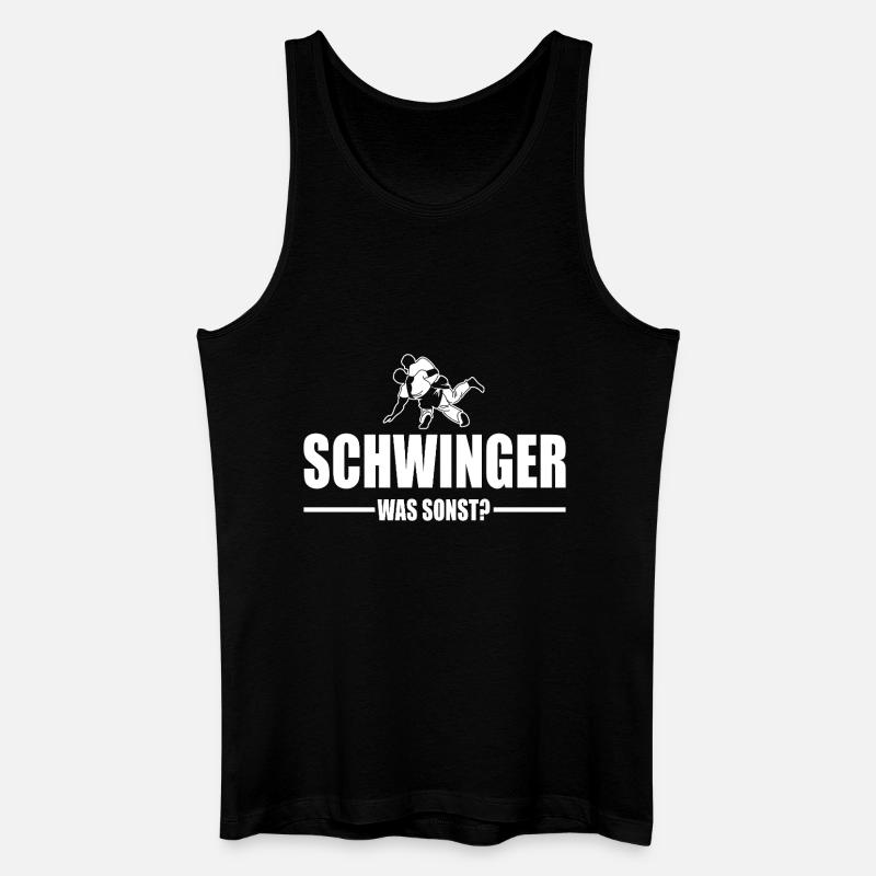 Schwinger was sonst - Männer Bio Tank Top - Schwarz