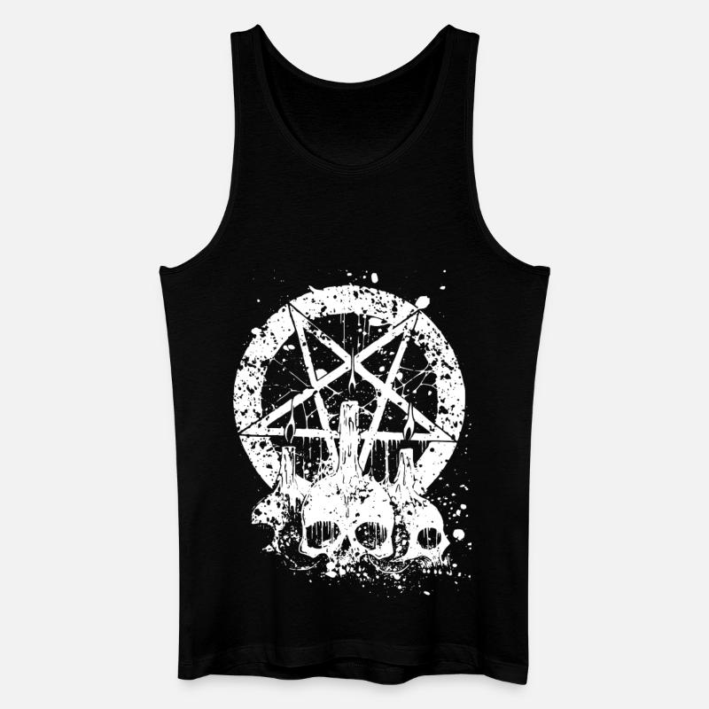 Gothic Skull - Männer Bio Tank Top - Schwarz