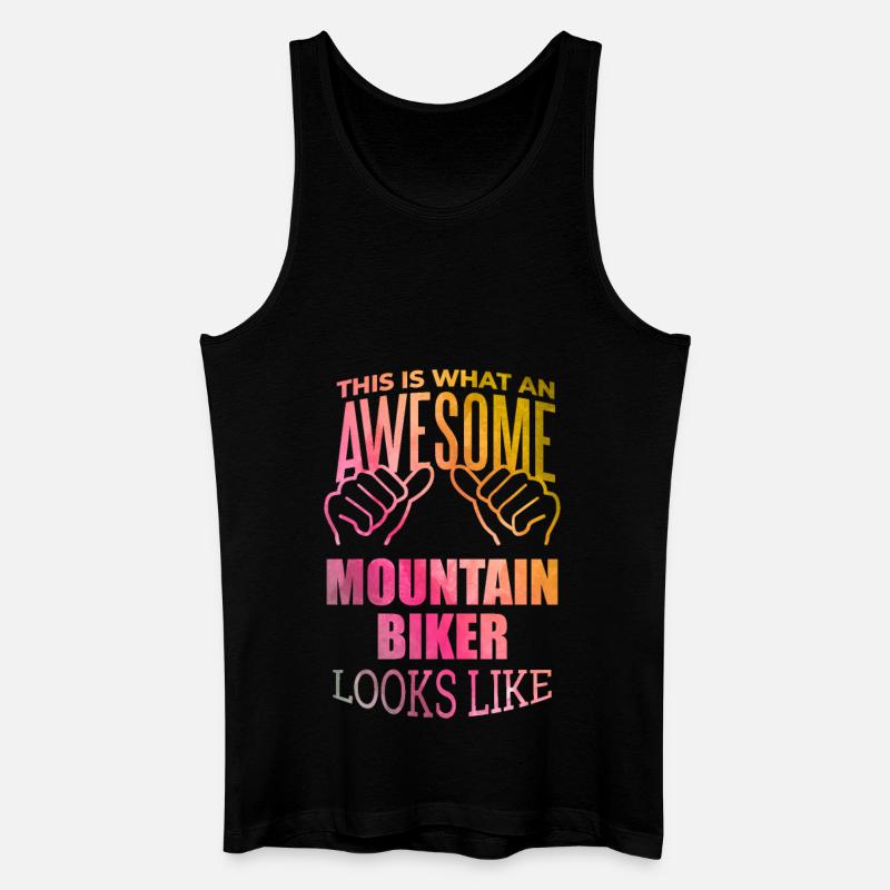 Mountainbiker - Männer Bio Tank Top - Schwarz