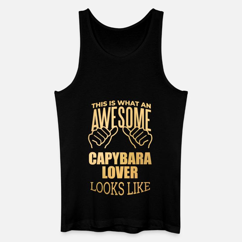 Capybara - Männer Bio Tank Top - Schwarz