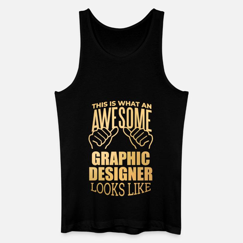 Grafiker - Männer Bio Tank Top - Schwarz