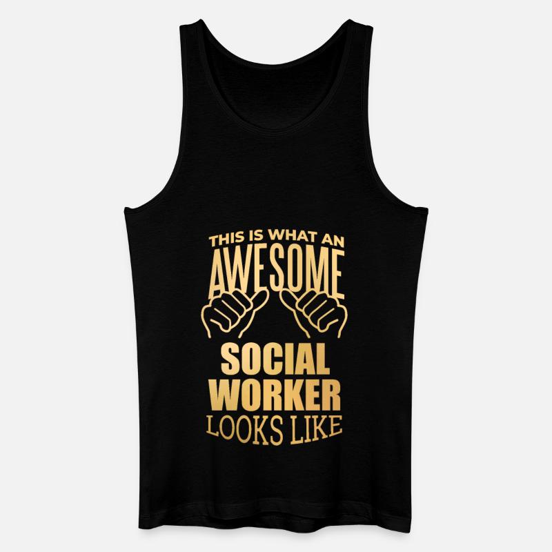 Sozialarbeiter - Männer Bio Tank Top - Schwarz