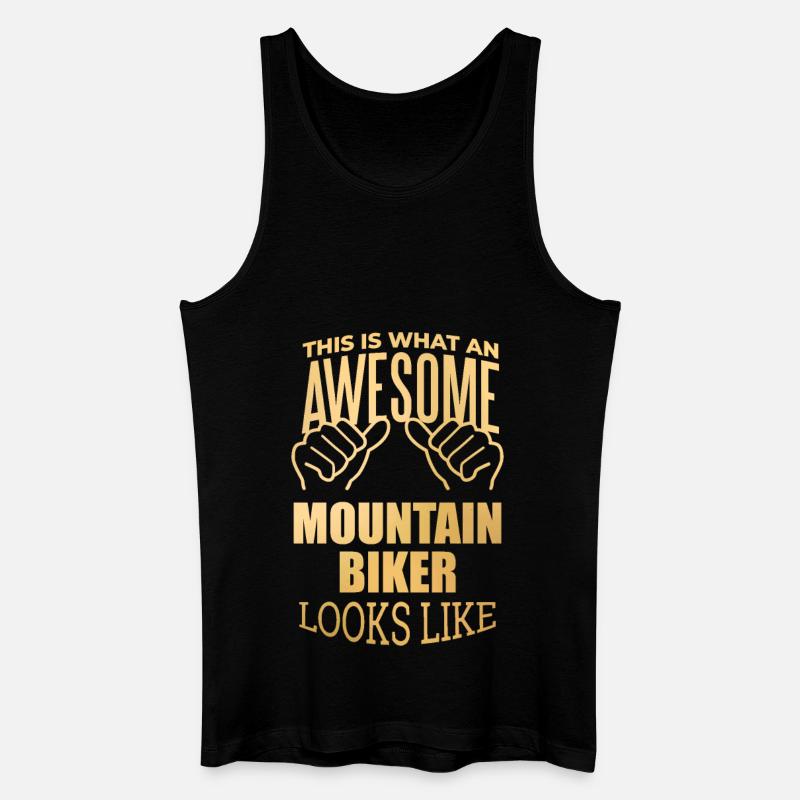 Mountainbiker - Männer Bio Tank Top - Schwarz