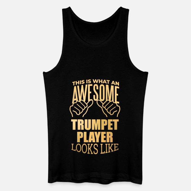 Trompete - Männer Bio Tank Top - Schwarz