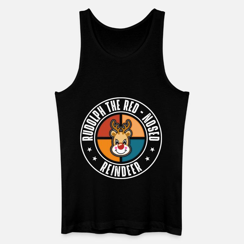 Rudolph - Männer Bio Tank Top - Schwarz