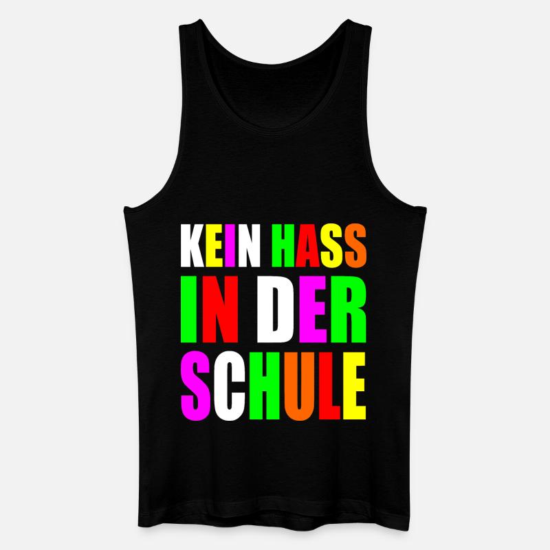 Kein hass in der schule - Männer Bio Tank Top - Schwarz