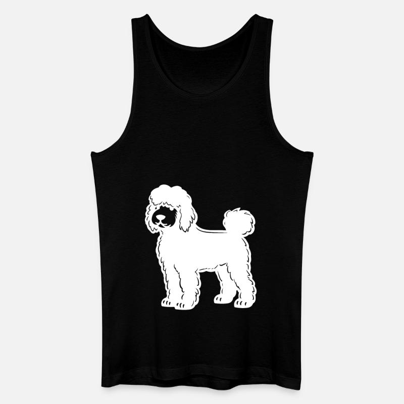 Poodle Hund Silhouette - Männer Bio Tank Top - Schwarz