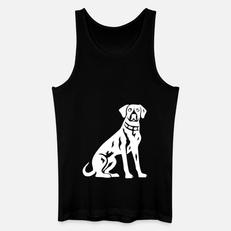 Dalmatiner Hund Silhouette - Männer Bio Tank Top - Schwarz