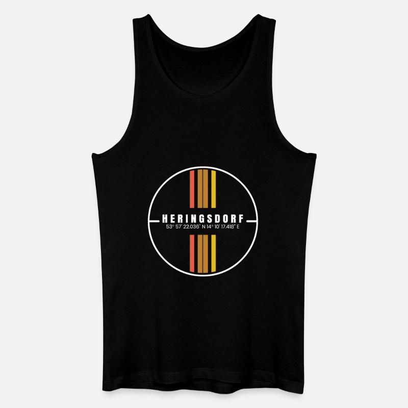 Heringsdorf - Männer Bio Tank Top - Schwarz